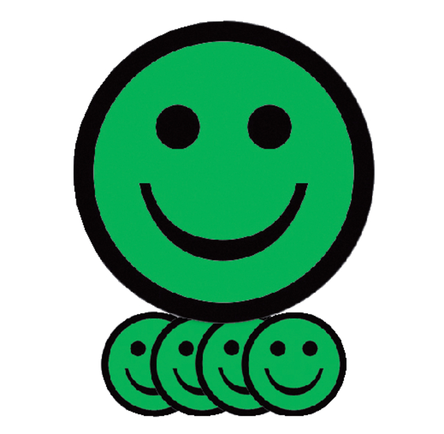 MAGNEET SMILEY 25MM EMOTIE BLIJ GROEN 5