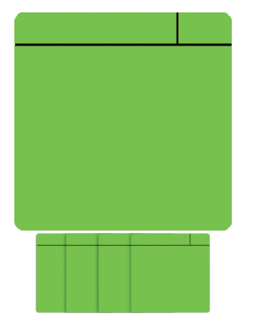 MAGNEET SCRUM 75MMX75MM GROEN