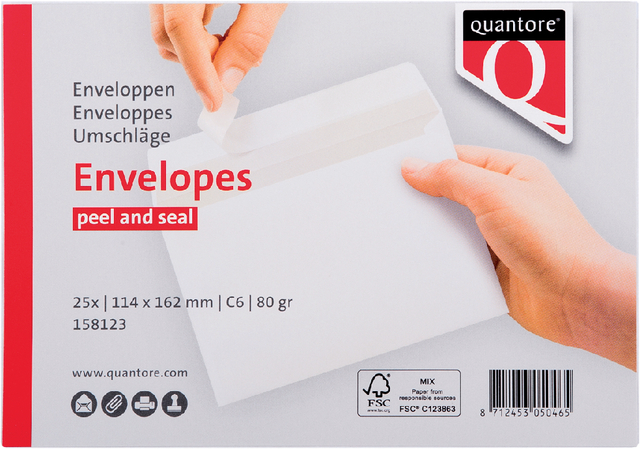 ENVELOP QUANTORE BANK C6 114X162 80GR