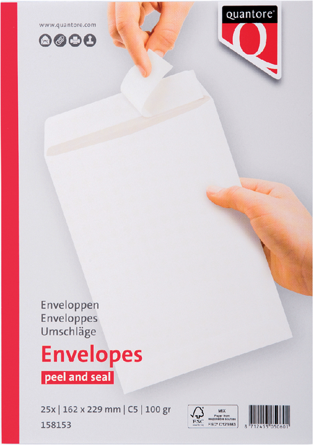 ENVELOP QUANTORE AKTE C5 162X229 100GR