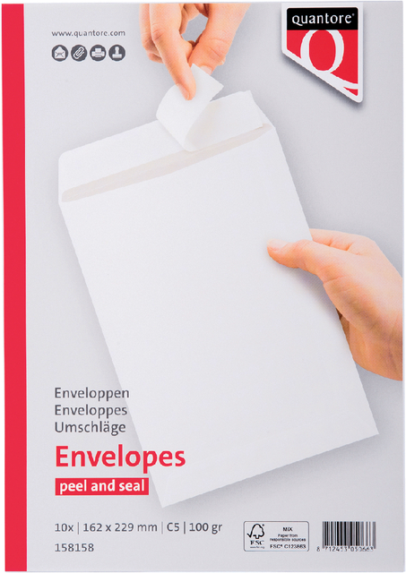 ENVELOP QUANTORE AKTE C5 162X229 100GR