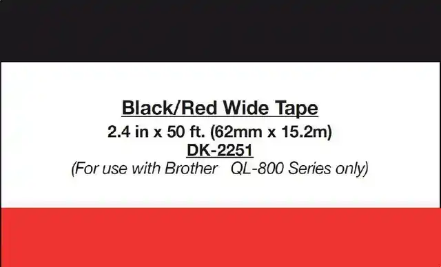 ETIKET BROTHER DK22251 DOORLOPEND 62MM