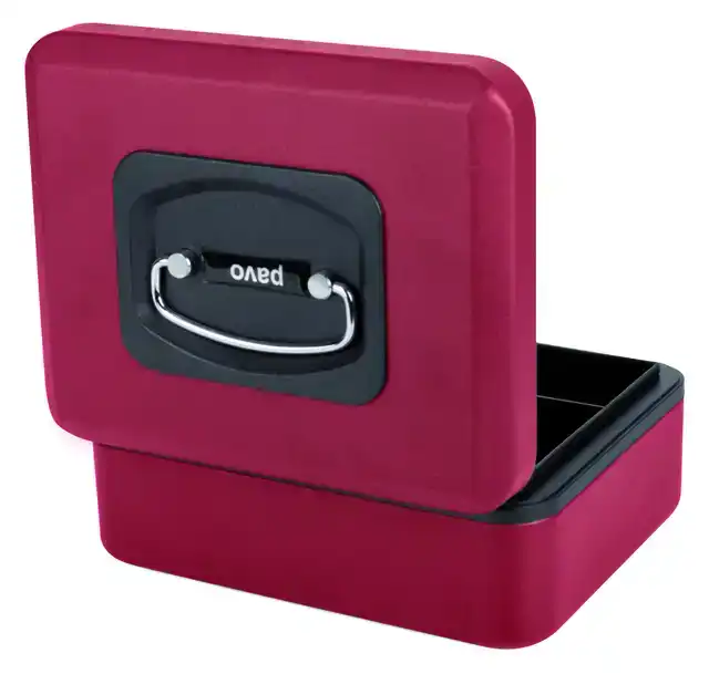 GELDKIST PAVO DELUXE 200X160X90MM ROOD