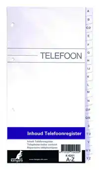 TELEFOONALBUM KANGARO NAVULLING A-Z