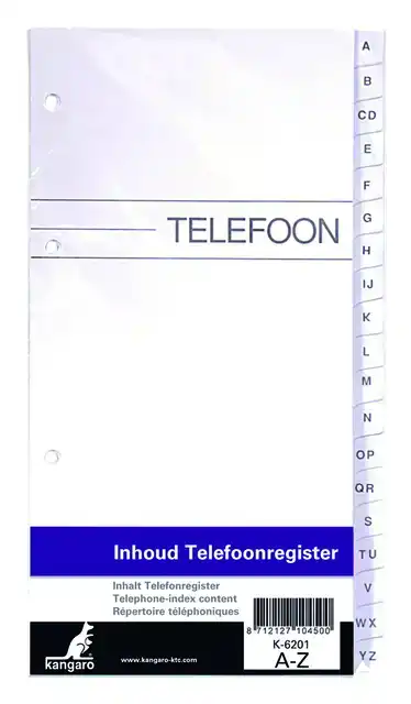 TELEFOONALBUM KANGARO NAVULLING A-Z