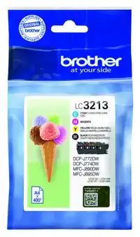 INKTCARTRIDGE BROTHER LC-3213 ZWART + 3