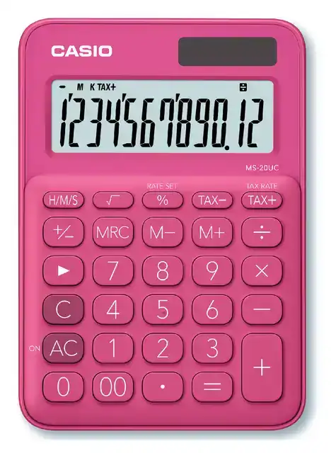 REKENMACHINE CASIO MS-20UC ROOD