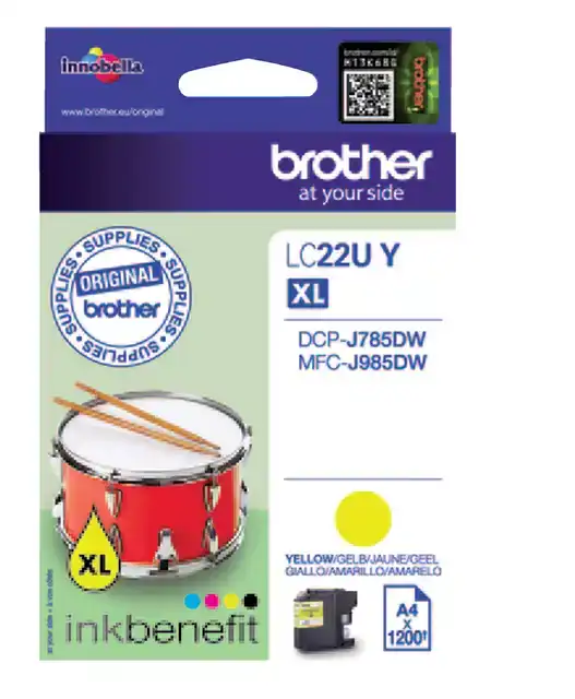 INKTCARTRIDGE BROTHER LC-22UY GEEL