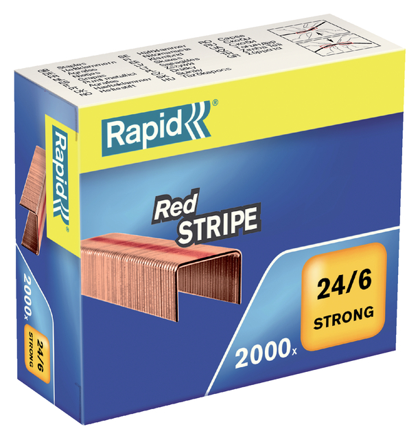 NIETEN RAPID 24/6 VERKOPERD RED STRIPE