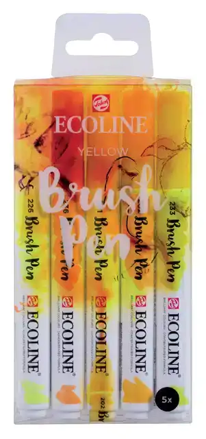 BRUSHPEN TALENS ECOLINE SET 5 STUKS