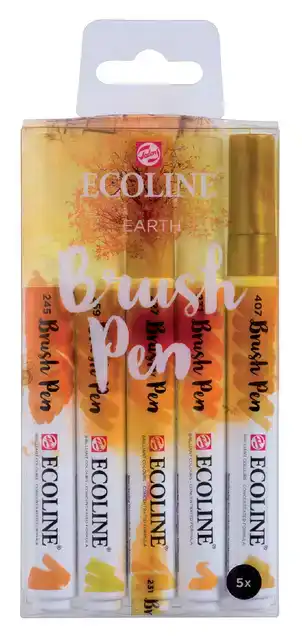 BRUSHPEN TALENS ECOLINE SET 5 STUKS
