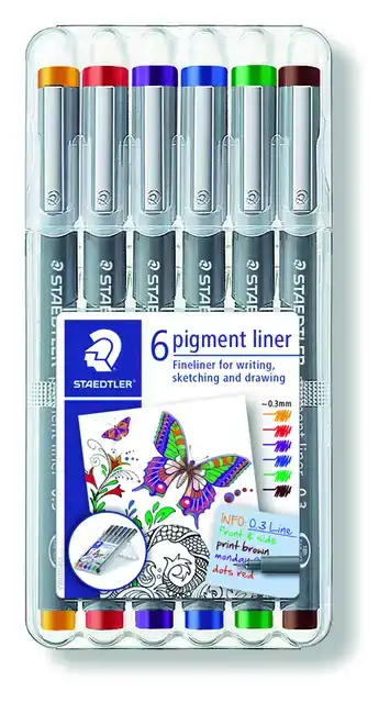 FINELINER STAEDTLER PIGMENT 308 0.3MM 6