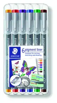 FINELINER STAEDTLER PIGMENT 308 0.5MM 6