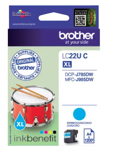 INKTCARTRIDGE BROTHER LC-22UC BLAUW