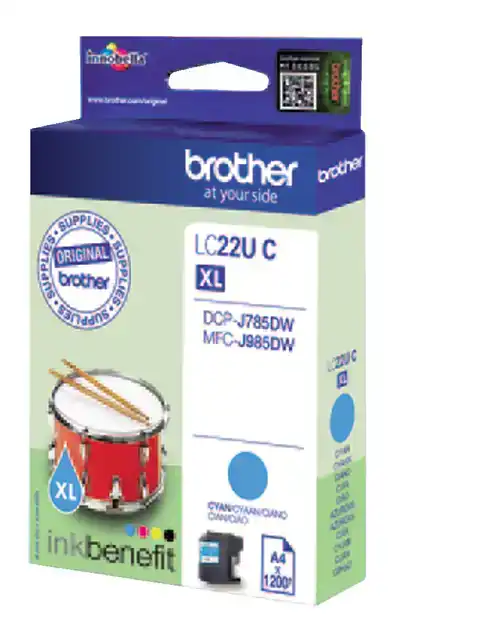 INKTCARTRIDGE BROTHER LC-22UC BLAUW
