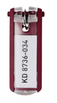 SLEUTELLABEL DURABLE 1957 MET RING ROOD