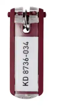 SLEUTELLABEL DURABLE 1957 MET RING ROOD