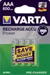 BATTERIJ OPLAADBAAR VARTA AAA 800MAH