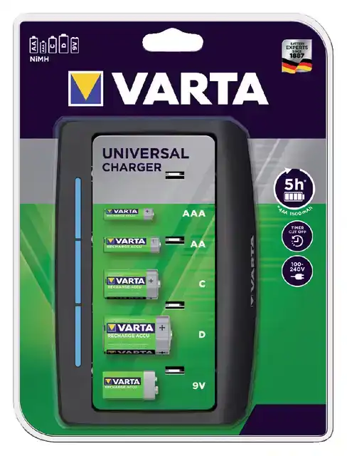 BATTERIJ OPLADER VARTA UNIVERSEEL