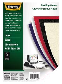 VOORBLAD FELLOWES A4 LEDERLOOK ZWART