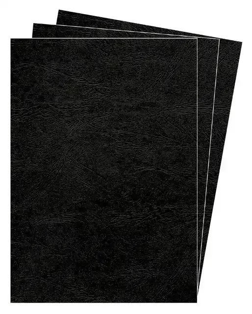 VOORBLAD FELLOWES A4 LEDERLOOK ZWART