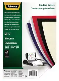 VOORBLAD FELLOWES A4 LEDERLOOK ROYAL