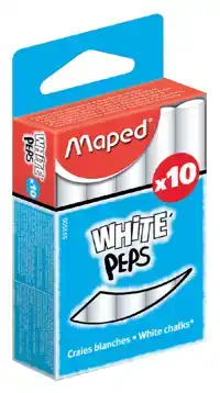 SCHOOLBORDKRIJT MAPED WHITE'PEPS SET