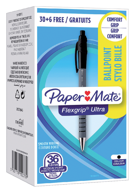 BALPEN PAPERMATE FLEXGRIP ULTRA M ZWART