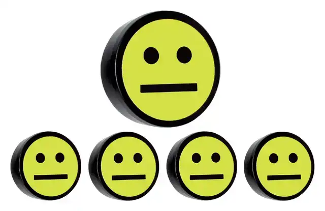 MAGNEET SMILEY 35MM GEEL 5 STUKS