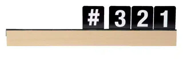 LETTERPLANK SECURIT TEAK LETTERS TABLE CHALCKBOARD