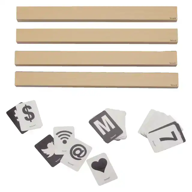 LETTERPLANK SECURIT TEAK LETTERS TABLE CHALCKBOARD