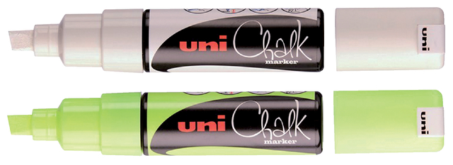 KRIJTSTIFT UNI-BALL SCHUIN 8.0MM WIT