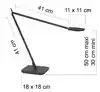 BUREAULAMP UNILUX MAGIC LED ZWART