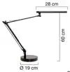 BUREAULAMP UNILUX MAMBO LED ZWART