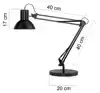 BUREAULAMP UNILUX SUCCESS 80 LED ZWART