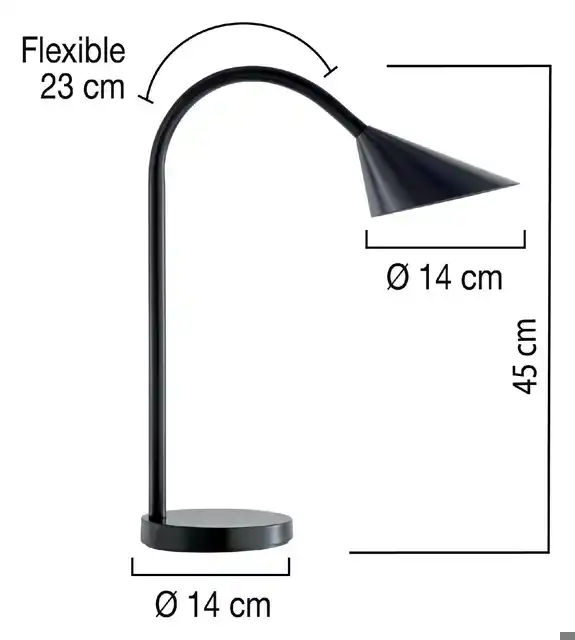 BUREAULAMP UNILUX SOL LED ZWART