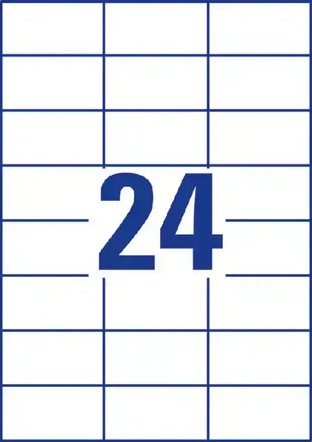 ETIKET AZ 3474 70X37MM WIT 2400STUKS