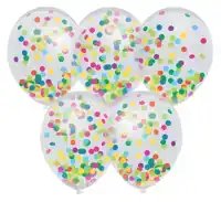 CONFETTI BALLONNEN 5 STUKS