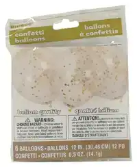 BALLON TRANSPARANT MET GOUD CONFETTI 6
