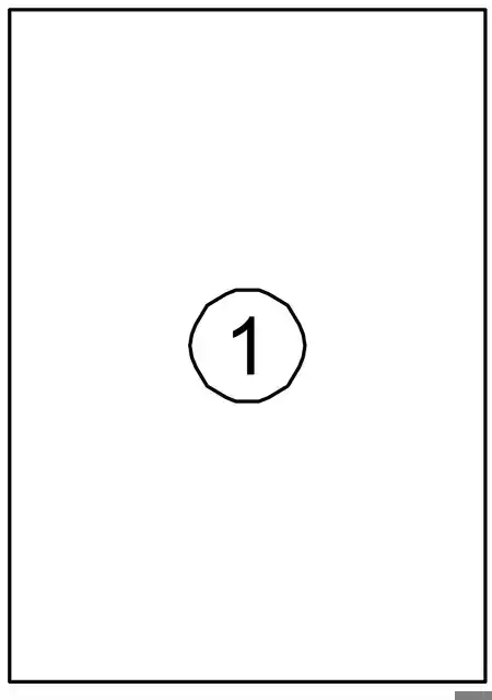 ETIKET AVERY DP001 210X297 WIT 100STUKS