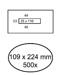 ENVELOP QUANTORE 109X224MM VM 80GR WT