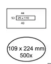 ENVELOP QUANTORE 109X224MM VM 80GR WT
