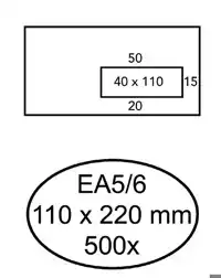 ENVELOP HERMES EA5/6 VR V10 4X11 80GR