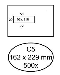 ENVELOP QUANTORE VENSTER C5 VL40 80GR