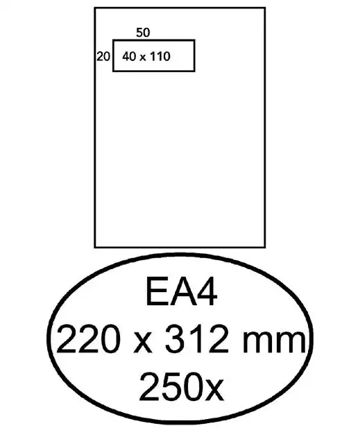 ENVELOP HERMES AKTE EA4 220X312 VL ZK