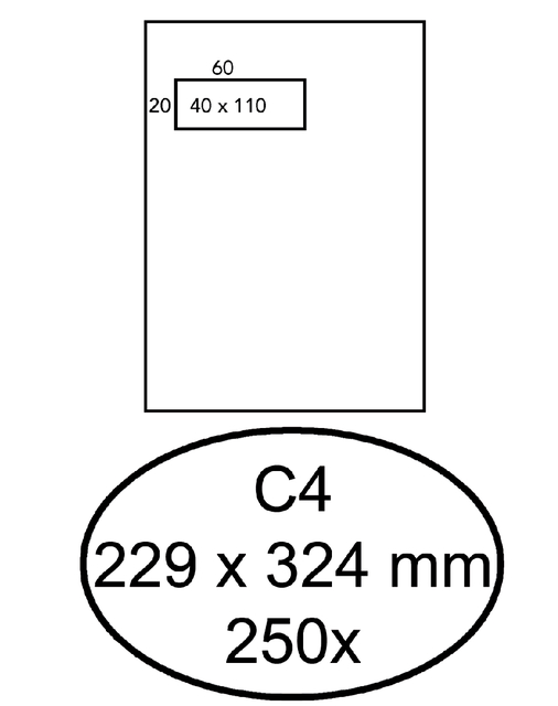 ENVELOP QUANTORE VENSTER C4 VL40 ZK