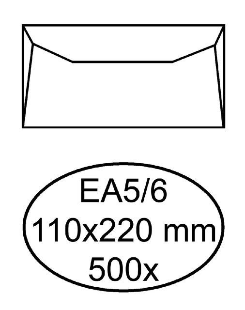 ENVELOP HERMES BANK EA5/6 110X220 500ST