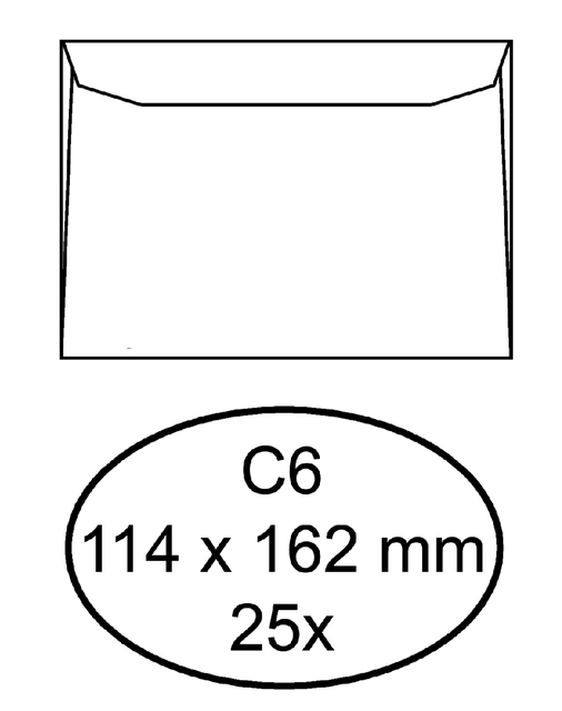 ENVELOP QUANTORE BANK C6 114X162 80GR