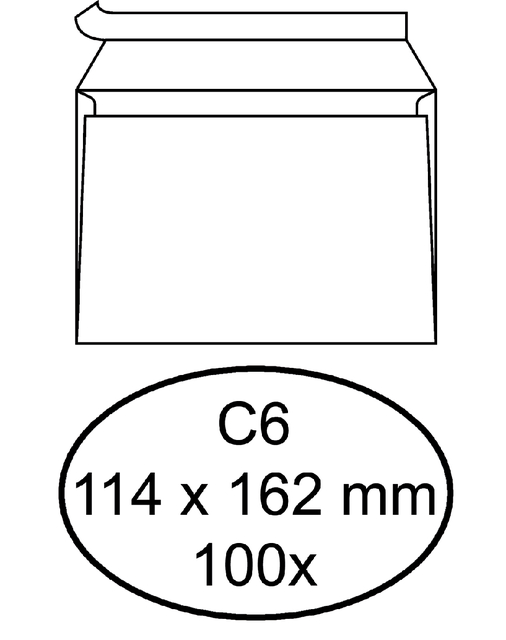 ENVELOP QUANTORE BANK C6 114X162 80GR