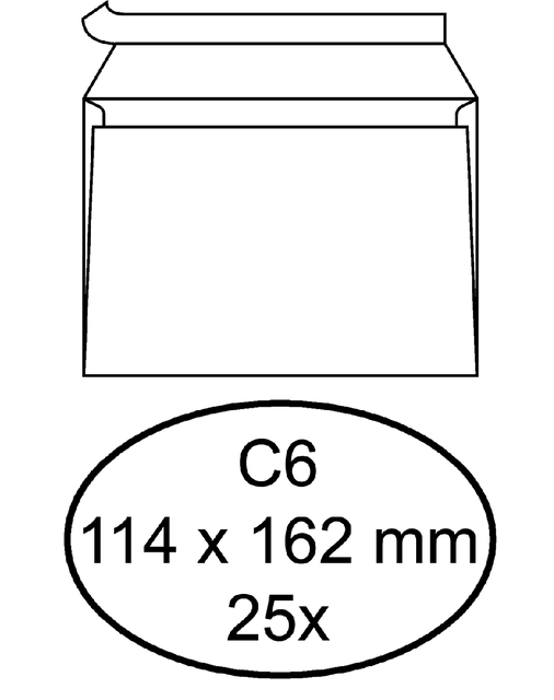 ENVELOP QUANTORE BANK C6 114X162 80GR